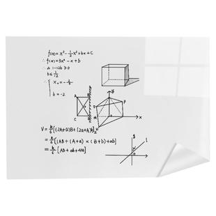可移除不伤墙静电白板贴家用儿童可擦写字板家庭教学开会小黑板墙贴吸附记事板办公室贴墙上涂鸦画画自粘软纸