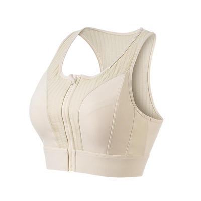 前拉链网纱高强度瑜伽健身文胸
