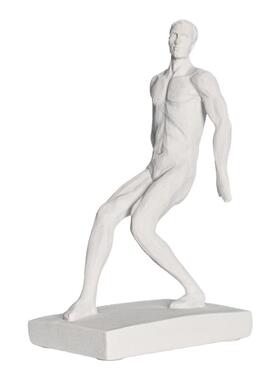 现代简约运动风人物雕塑客厅电视柜摆件书房摆设品样板房软装饰品