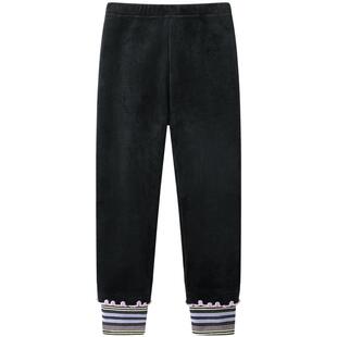 MINIPEACE太平鸟童装儿童打底裤冬季加绒加厚双面银狐绒裤子女童