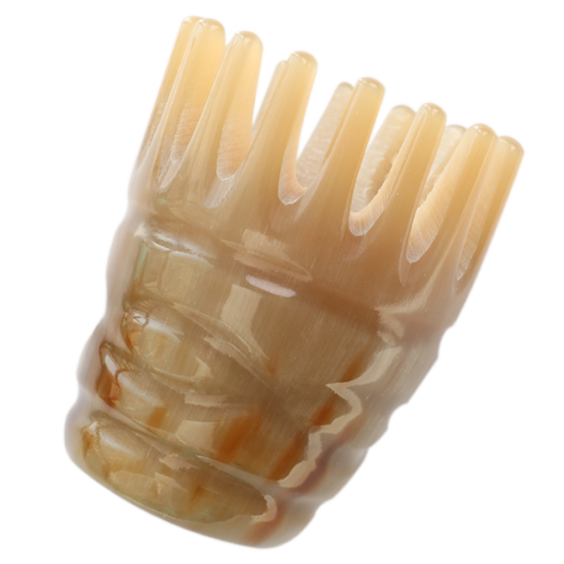 【白水牛角頭部按摩器】寬齒加厚