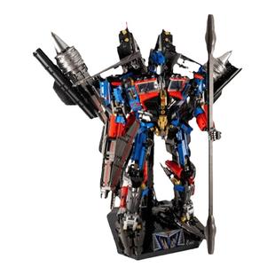 中国积木天火擎拼装模型天柱巨大型变形机甲高难度玩具男朋友礼物