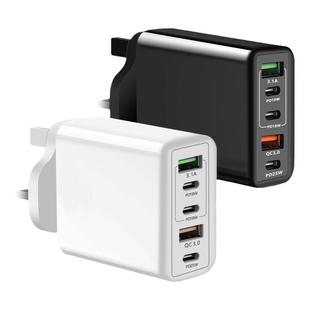 120W多口usb充电器插头PD快充头适用iPhone苹果充电头手机平板港版充电头旅行充电typec插头多口快充插座