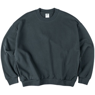 IDLT 常规领廓形卫衣 400g全棉毛圈 落肩宽松男女基础原创国潮ins