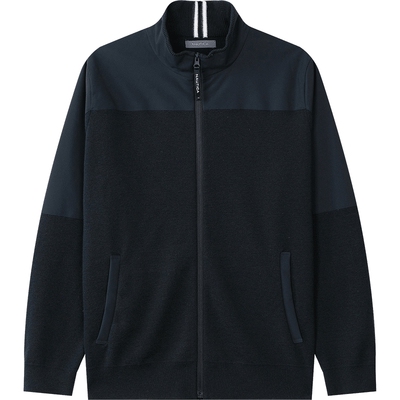 NAUTICA/诺帝卡拼接毛衣外套