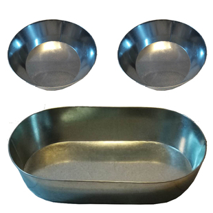 大铁盆家用厨房老式超特大号商用圆形不锈铁皮洗衣盆狗宠物洗澡盆