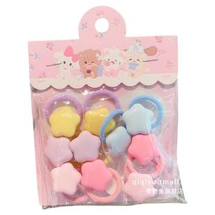 小女孩彩色爱心星星发夹宝宝刘海碎发发卡女童扎头发皮筋头饰儿童