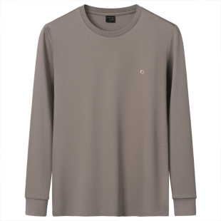 春秋男士长袖T恤白色秋衣打底衫2025男装新款卫衣秋装上衣服体恤