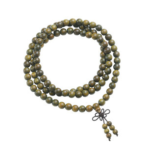 正宗天然绿檀木质手串108颗佛珠念珠女檀香木多圈手链男情侣手持