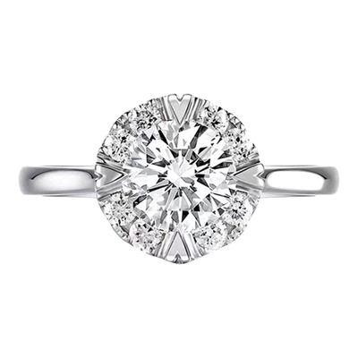 真金真钻钻戒定制求婚结婚