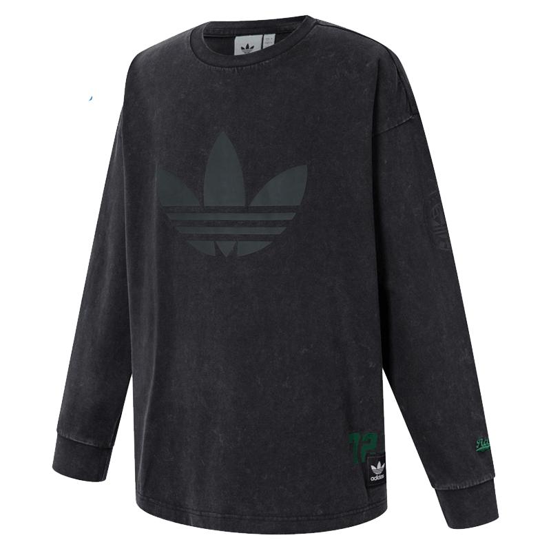 Adidas阿迪达斯三叶草男装女装2025春季新款休闲长袖T恤JN0777