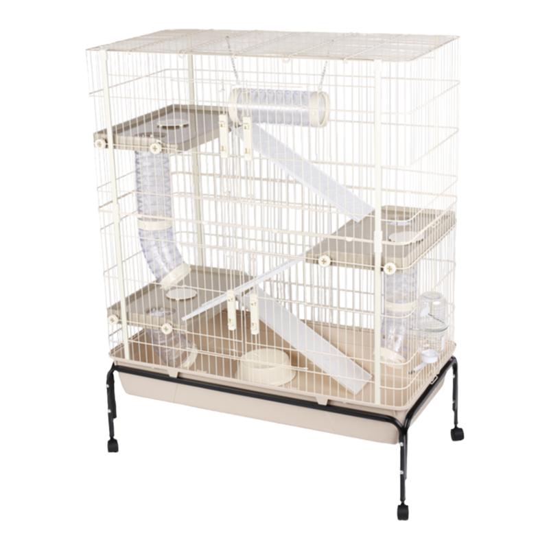 umi出口豪华双层别墅兔笼 无底网花枝鼠笼豚鼠龙猫双开门自带隧道