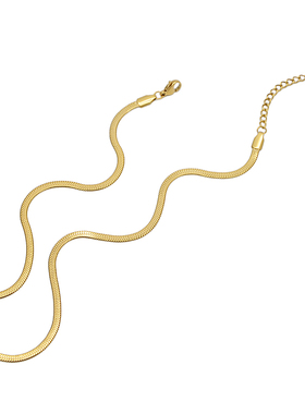 洗澡掉色ZOXI简约蛇骨链女