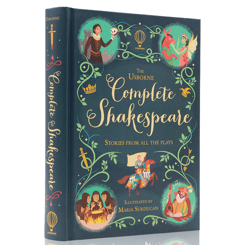 现货 Usborne系列进口英文原版绘本 Complete Shakespeare莎士比亚全集儿童版英语读物精装全彩插图版铜版纸 Maria Surducan