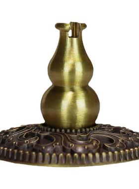 松吉仓  多功能整平器插香香炉卧香盘香线香都可用纯铜灰押葫芦插