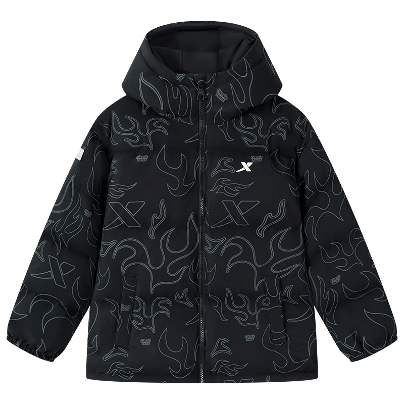 【商场同款】特步童装秋冬新款中大童保暖休闲羽绒服儿童运动外套