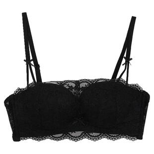 100%百分百感觉内衣可拆肩带无钢圈防走光B杯性感美背文胸9093