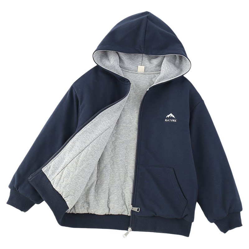 儿童秋冬夹棉棒球服保暖外套