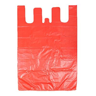 益寻红色背心式50只塑料袋