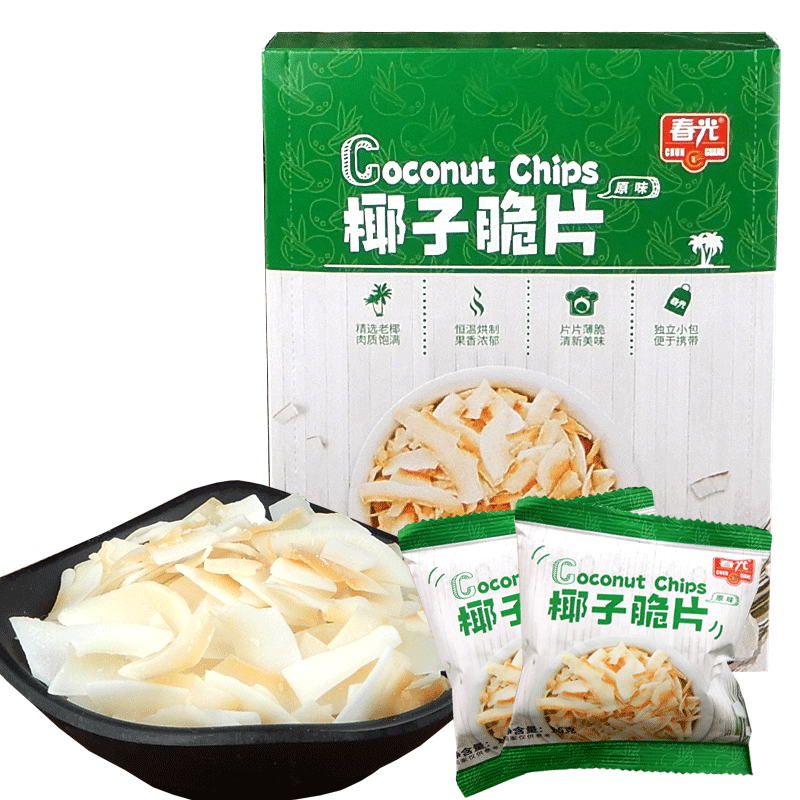 海南 特产春光食品椰子脆片 独立小包椰片椰脆片椰子脆片椰子果干