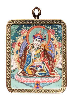 手绘吊坠手绘财宝天随身热贡