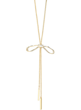 【新品】蝴蝶结项链女款2025新款高级感轻奢小众毛衣链秋冬配饰