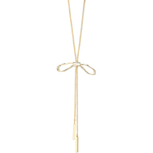 【新品】蝴蝶结项链女款2026新款高级感轻奢小众毛衣链秋冬配饰