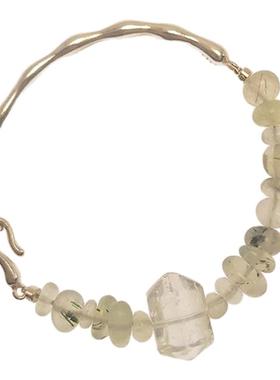 荒野鹰原创手工纯银925水晶手镯