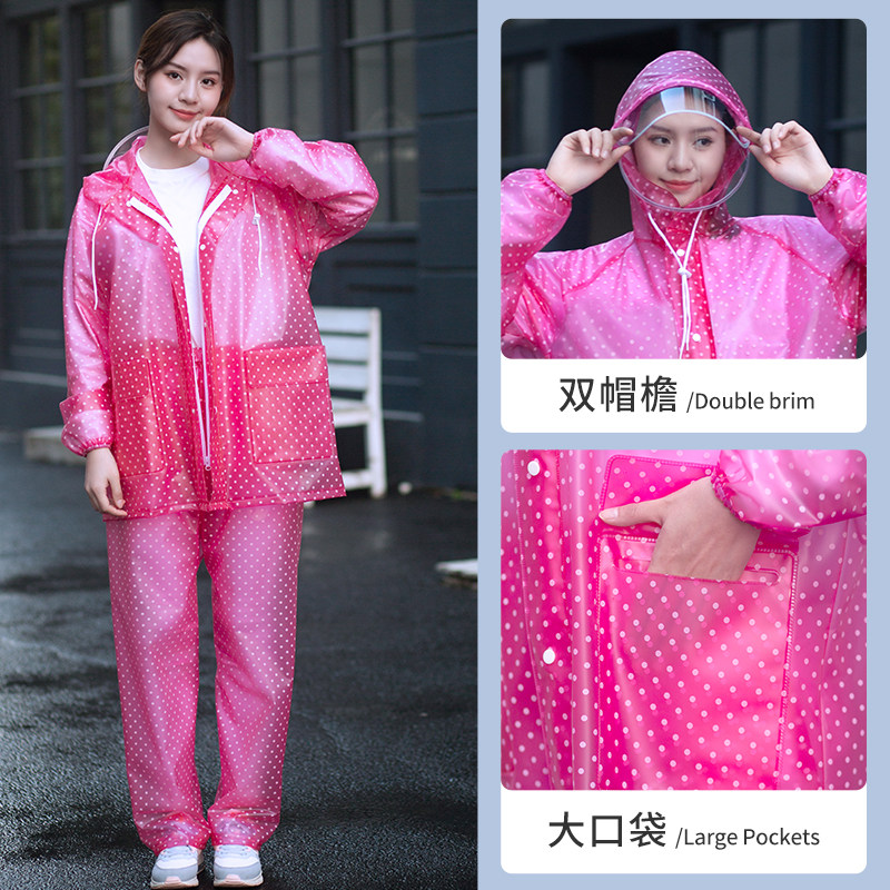 雨衣雨裤套装分体式女款成人长款全身防暴雨电动车骑行防水服女式