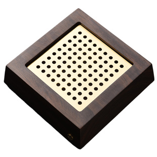 花梨木壶承新款家用实木小号铜茶盘迷你储水式干泡盘茶台中式简约