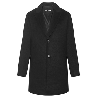 【西装领】利郎中长款毛呢大衣男士商务2025冬季新款男装羊毛外套