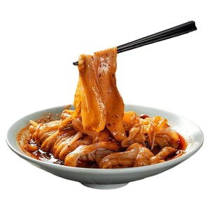 汉中热米皮汉中米皮热面皮陕西凉皮即食热宽米皮真空热袋装名小吃