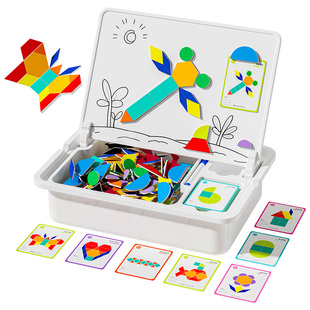 儿童磁力七巧板幼儿园专用思维训练宝宝积木拼图3到6岁益智力玩具