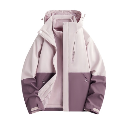 木林森冲锋衣女款2024新款春秋季户外三合一可拆卸内胆秋冬外套男