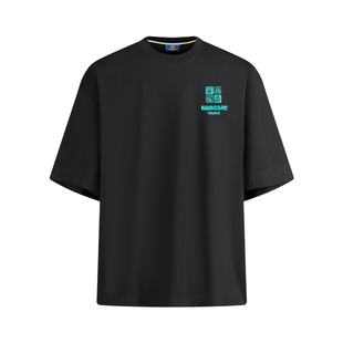 Navigare意大利小帆船黑色圆领短袖T恤男2026夏季新款抗菌套头衫