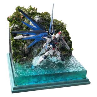 镜花水月万代战损高达模型mg自由pg现货成品雕像gk元祖破镜mb