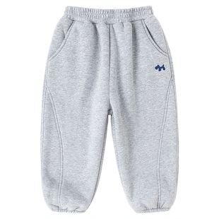 嘟嘟家男童裤子秋冬加绒儿童长裤冬季宝宝冬装休闲裤女童运动裤潮