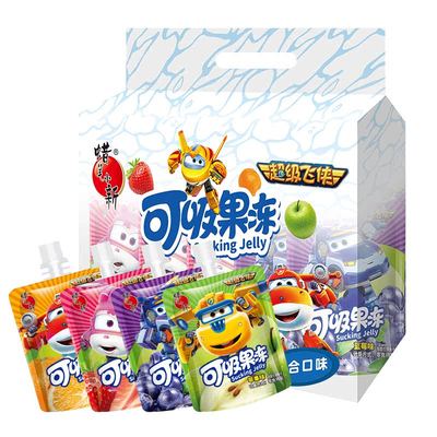 活动蜡笔小新680g超级飞侠儿童零食可吸果冻爽0脂肪美味