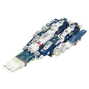 杰星58144太空堡垒国产积木MOC超时空要塞手办拼装模型玩具成人版