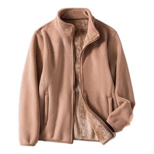 NW真维斯羊羔绒外套女士秋冬季双面加绒加厚开衫卫衣内胆抓绒衣女