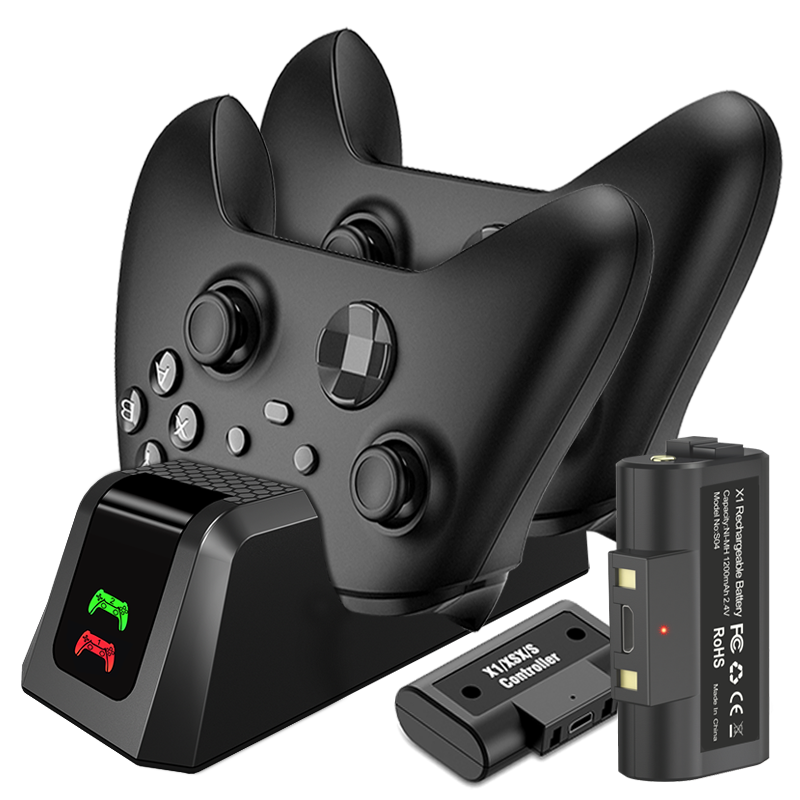 赛弗xbox Series手柄座充电池套装xbox one S/X 精英双手柄充电器