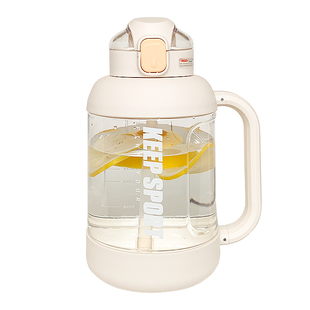 运动水杯女生大容量耐高温带吸管刻度便携户外水壶吨桶吨夏季杯子