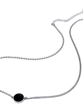 清雨银时尚s925纯银链圆形泰银