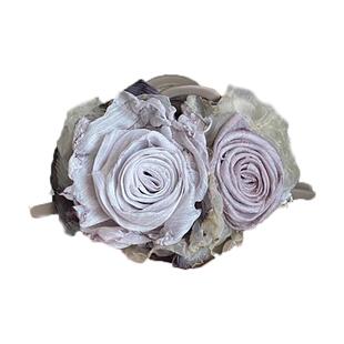 TeNg原创温柔仙女手作干枯玫瑰大容量抓夹古风复古发夹大号鲨鱼夹