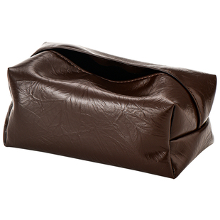 小西家中古风长方形皮革纸巾盒客厅茶几抽纸盒餐桌纸巾收纳盒