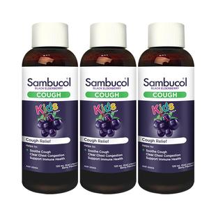 澳洲Sambucol善倍康小黑果黑接骨木儿童保健品小绿叶糖浆120ml*3