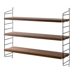 E2全球购正品|String pocket隔板书架上墙收纳储物置物架三层架子