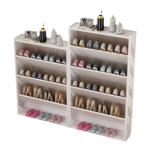 简易超窄斜插式经济型省空间儿童鞋架卫生间置物架收纳防尘小鞋架