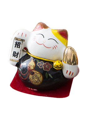 迷你招财猫桌面陶瓷摆件装饰品