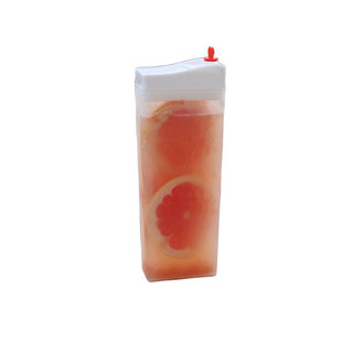 新款500ml PP创意塑料杯板砖杯果汁饮料耐高温专用瓶水果茶杯包邮
